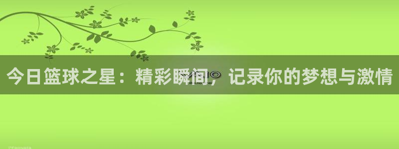 今日篮球之星：精彩瞬间，记录你的梦想与激情