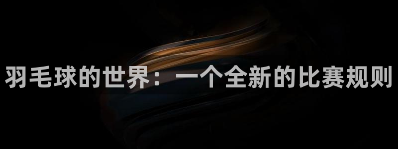 球速体育俱乐部：羽毛球的世界：一个全新的比赛规则